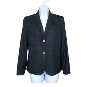 J. Crew Black wool schoolboy blazer 4 gold buttons
